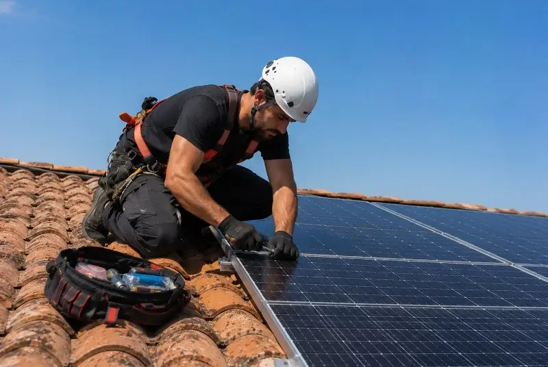 Maintenance et monitoring de panneaux solaires à Loubieng